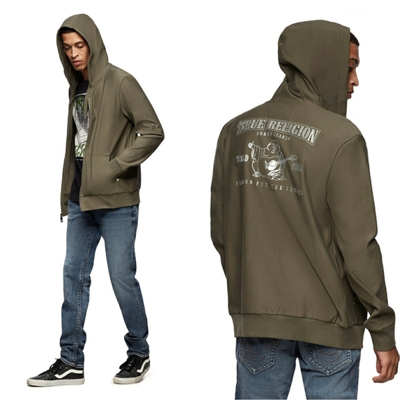 green true religion hoodie